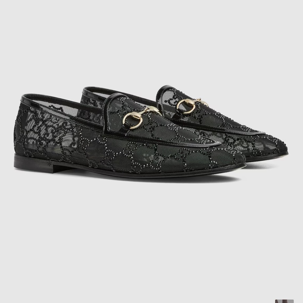 NWT Limited Edition Gucci Jordaan Loafer with Crystals - Picture 2 of 4